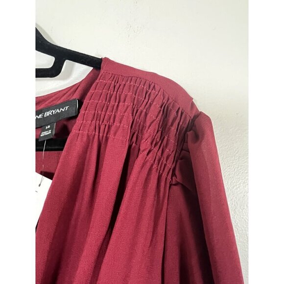 Lane Bryant Neutral Jumpsuit 14 Red Festive Holiday Workwear Wide Leg Classic - Picture 11 of 16